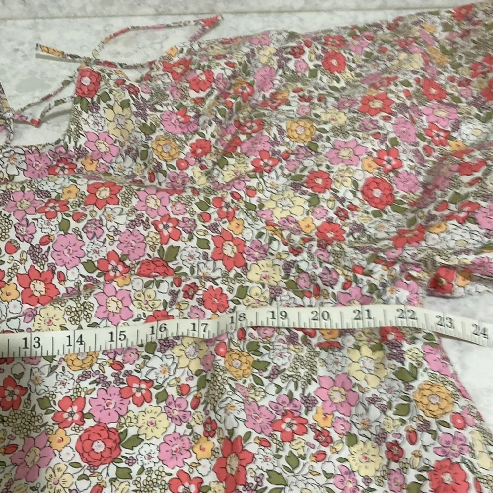 New H&M floral balloon sleeve cotton maxi dress - Picture 7 of 11